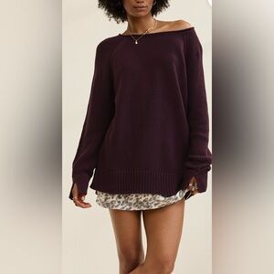 Aerie Bistro Sweater – Cool Berry – Oversized Small – NWOT